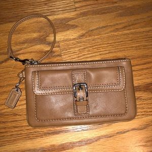 Coach Brown Wristlet